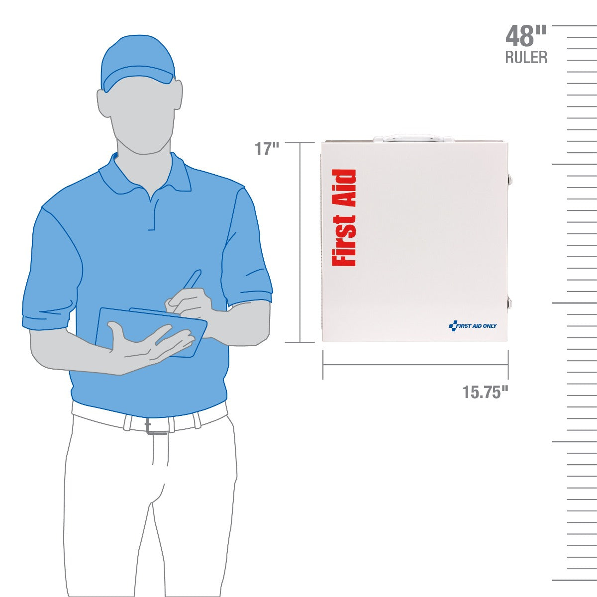 First Aid Only 100 Person ANSI A 3 Shelf Cabinet 2021 Compliant