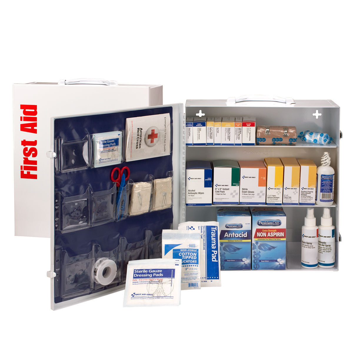 First Aid Only 100 Person ANSI A 3 Shelf Cabinet 2021 Compliant