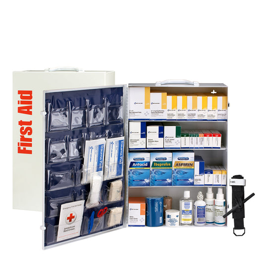First Aid Only 150 Person ANSI B 4 Shelf Cabinet 2021 Compliant