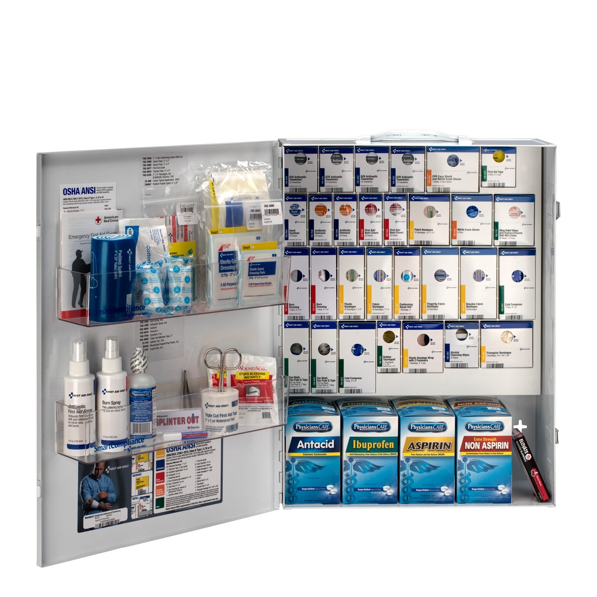 First Aid Only 150 Person XL Metal SmartCompliance Cabinet with Medication