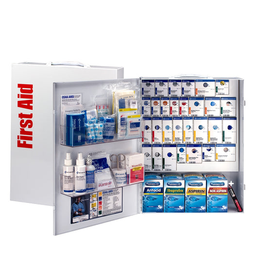 First Aid Only 150 Person XL Metal SmartCompliance Food Service Cabinet with Medications