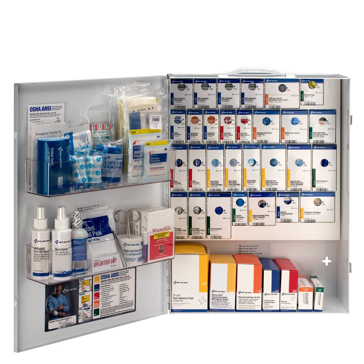 First Aid Only 150 Person XL Metal SmartCompliance Food Service Cabinet without Medications