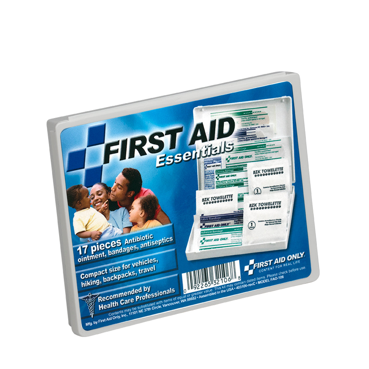 First Aid Only 16 Piece Travel Kit Plastic Case