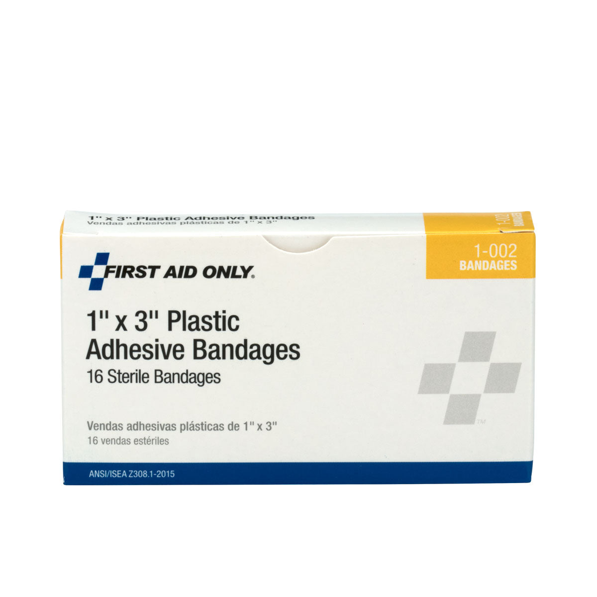 First Aid Only 1’’x3’’ Adhesive Plastic Bandages 16 Per Box