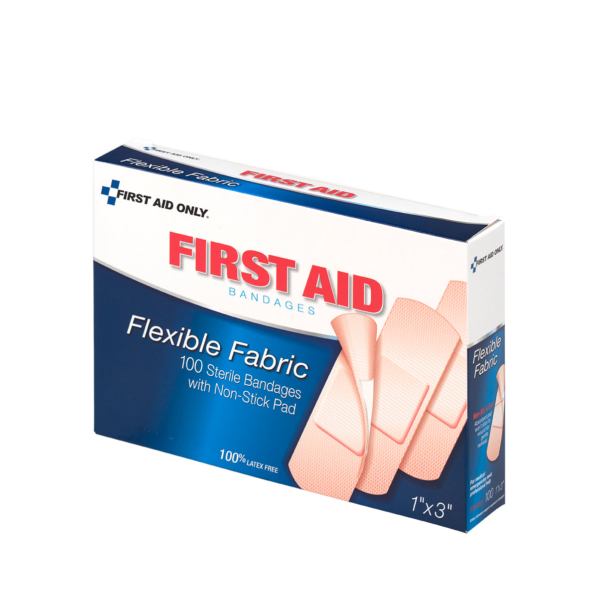 First Aid Only 1’’x3’’ Fabric Bandages 100 per Box