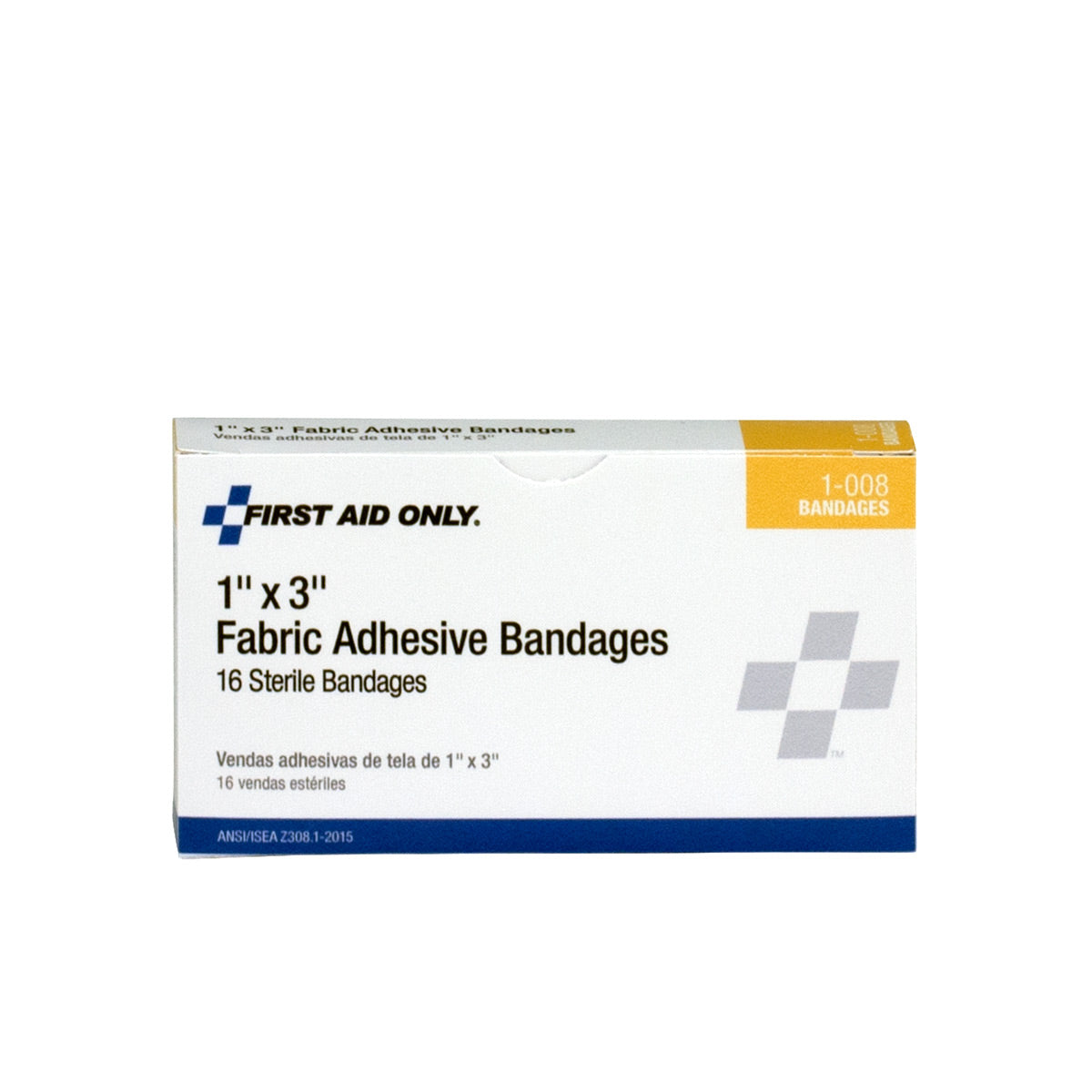 First Aid Only 1’’x3’’ Fabric Bandages 16 per Box