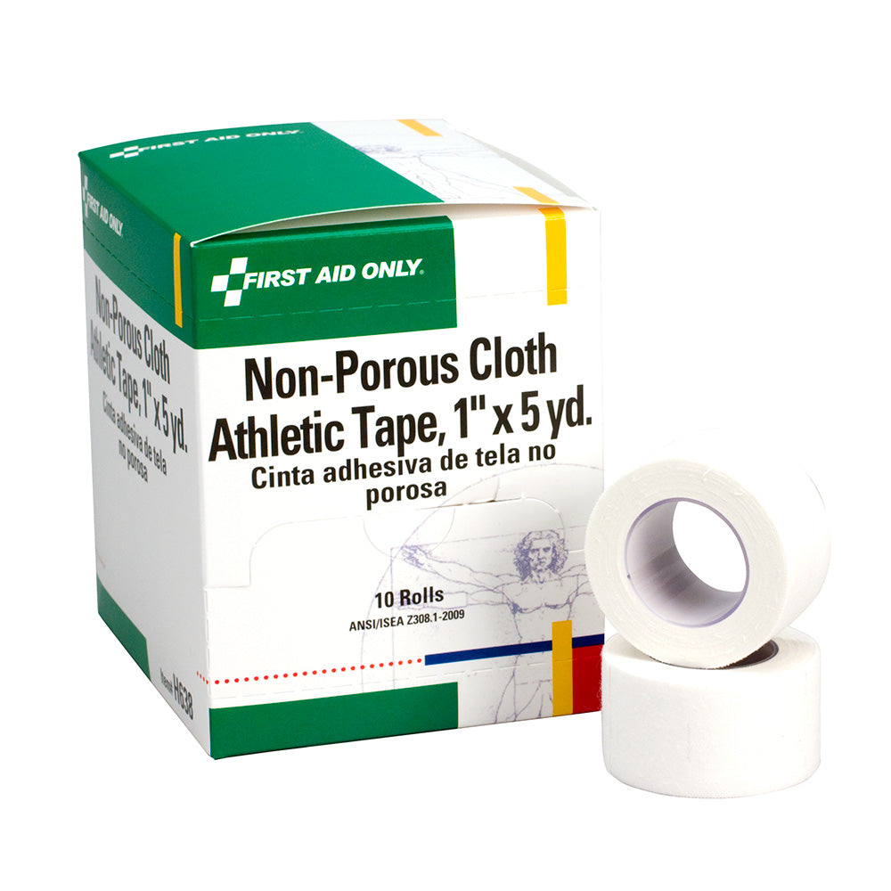 First Aid Only 1’’x5 yd. Cloth Athletic Tape 10 Per Box