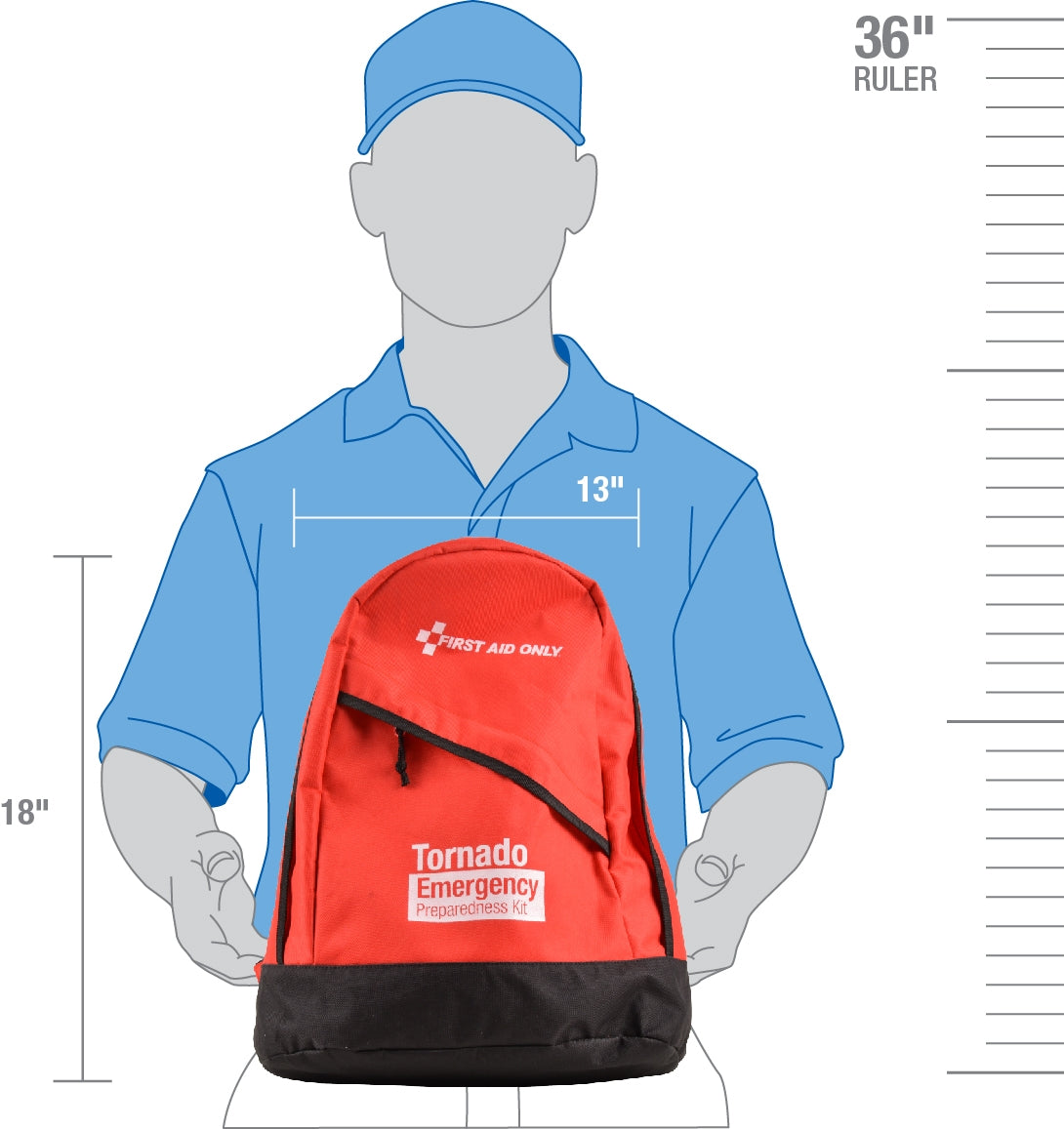 2 Person Emergency Preparedness Tornado Backpack – firstaidonly