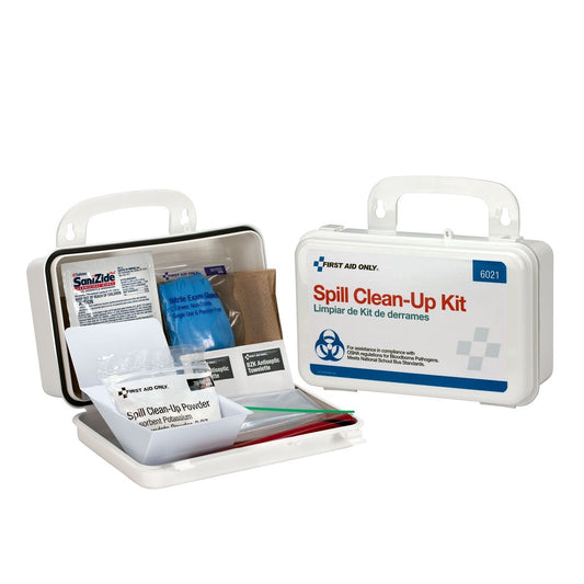 First Aid Only 20 Piece Blood borne Pathogen Spill Clean-Up Kit in Weatherproof Plastic Case