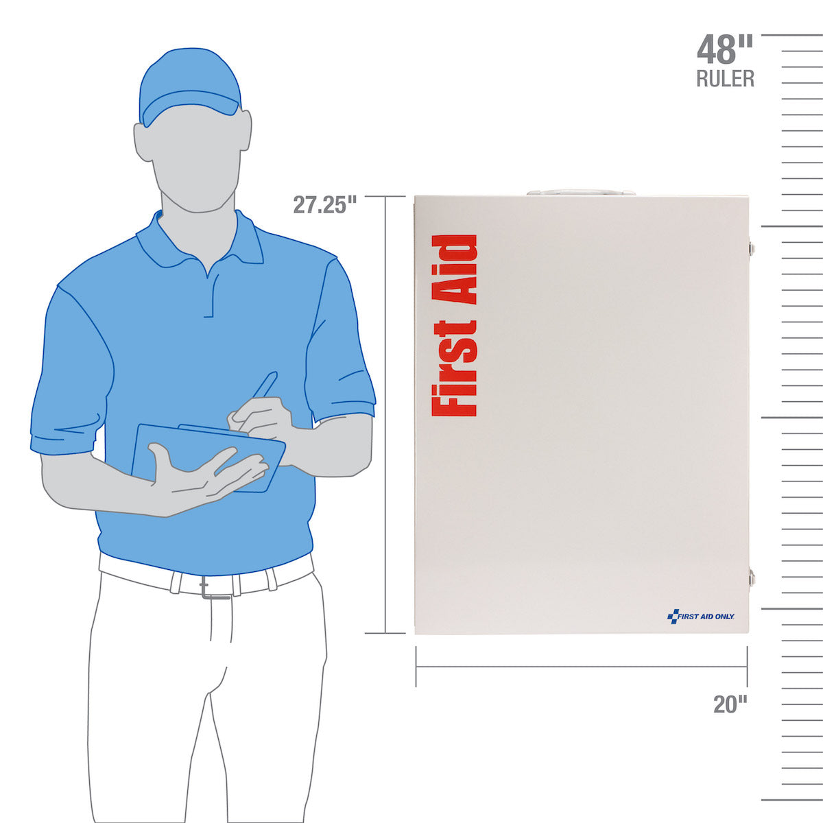First Aid Only 200 Person ANSI B 5 Shelf Cabinet 2021 Compliant