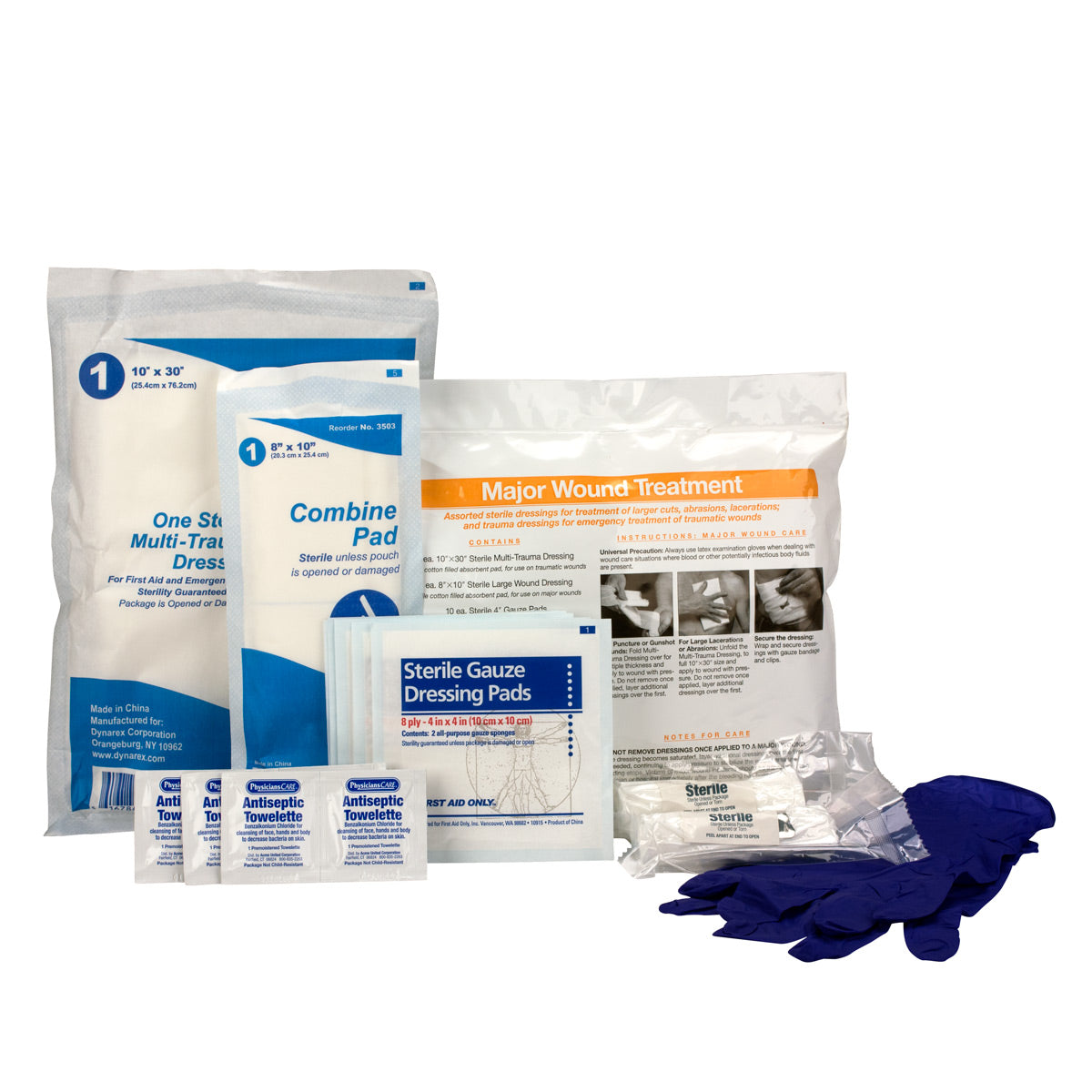 First Aid Only 22 Piece Triage Pack - Major Wound Treatment