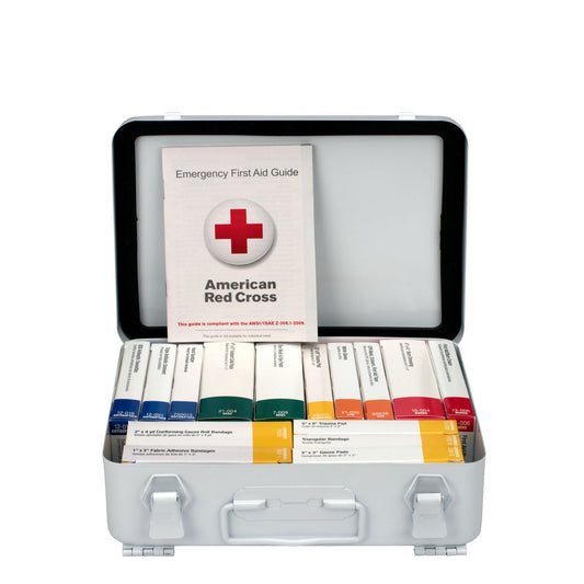 First Aid Only 25 Person 16 Unit ANSI A Kit Steel Weatherproof 2015 Compliant
