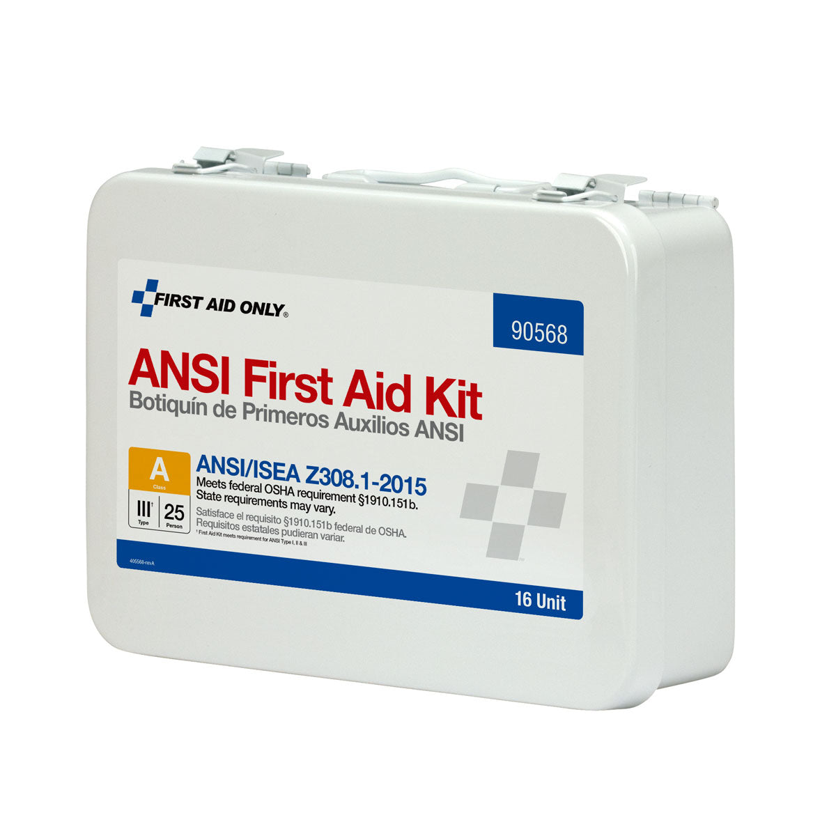 First Aid Only 25 Person 16 Unit ANSI A Kit Steel Weatherproof