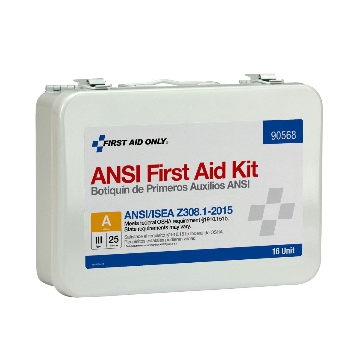 First Aid Only 25 Person 16 Unit ANSI A Kit Steel Weatherproof