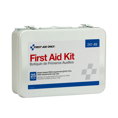 First Aid Only 25 Person 16 Unit Kit Metal Case