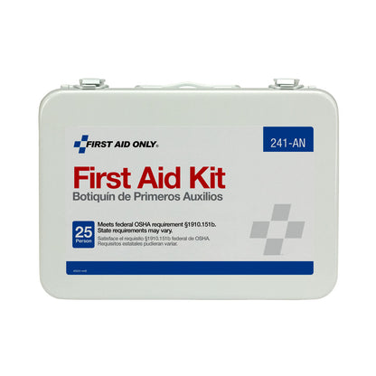 First Aid Only 25 Person 16 Unit Kit Metal Case