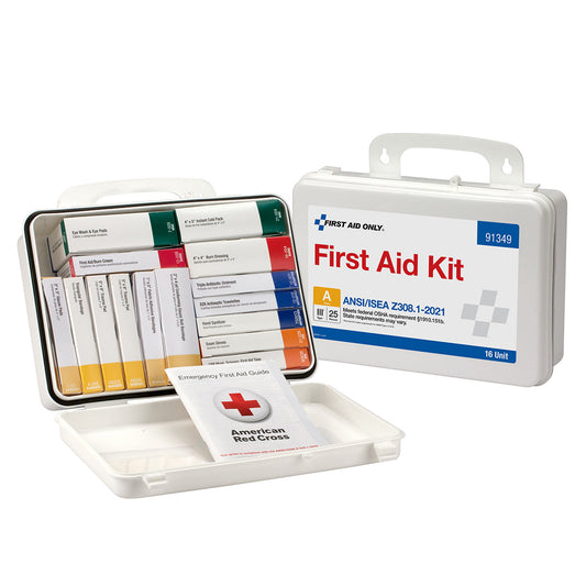 First Aid Only 25 Person ANSI A 16 Unit Plastic Kit 2021 Compliant