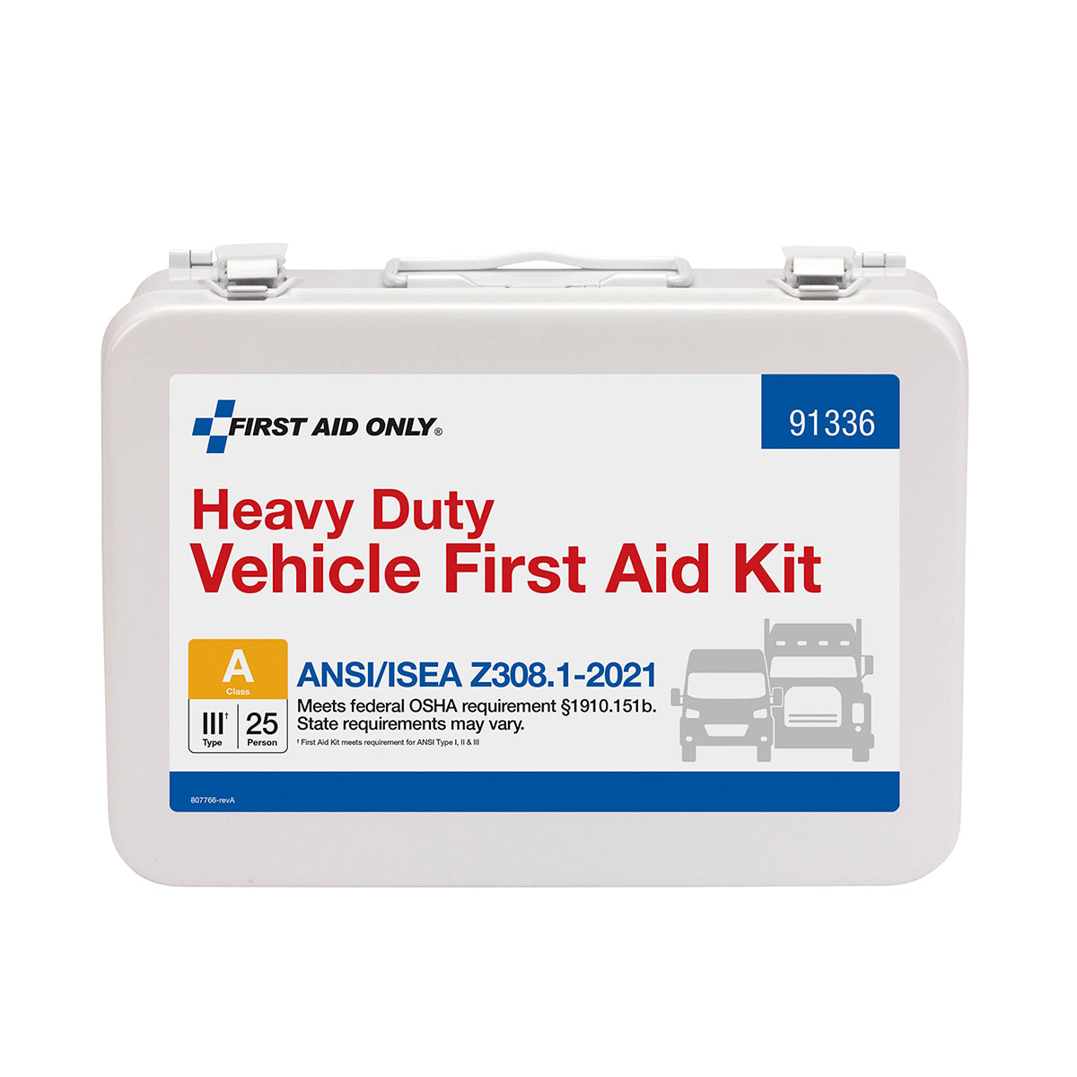 First Aid Only 25 Person ANSI A Heavy Duty Vehicle Metal Kit 2021 Compliant