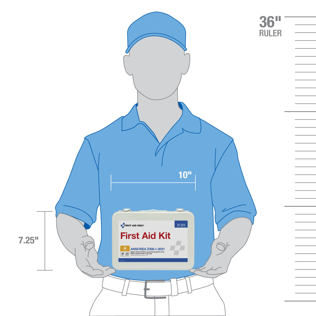 First Aid Only 25 Person ANSI A Metal Kit 2021 Compliant