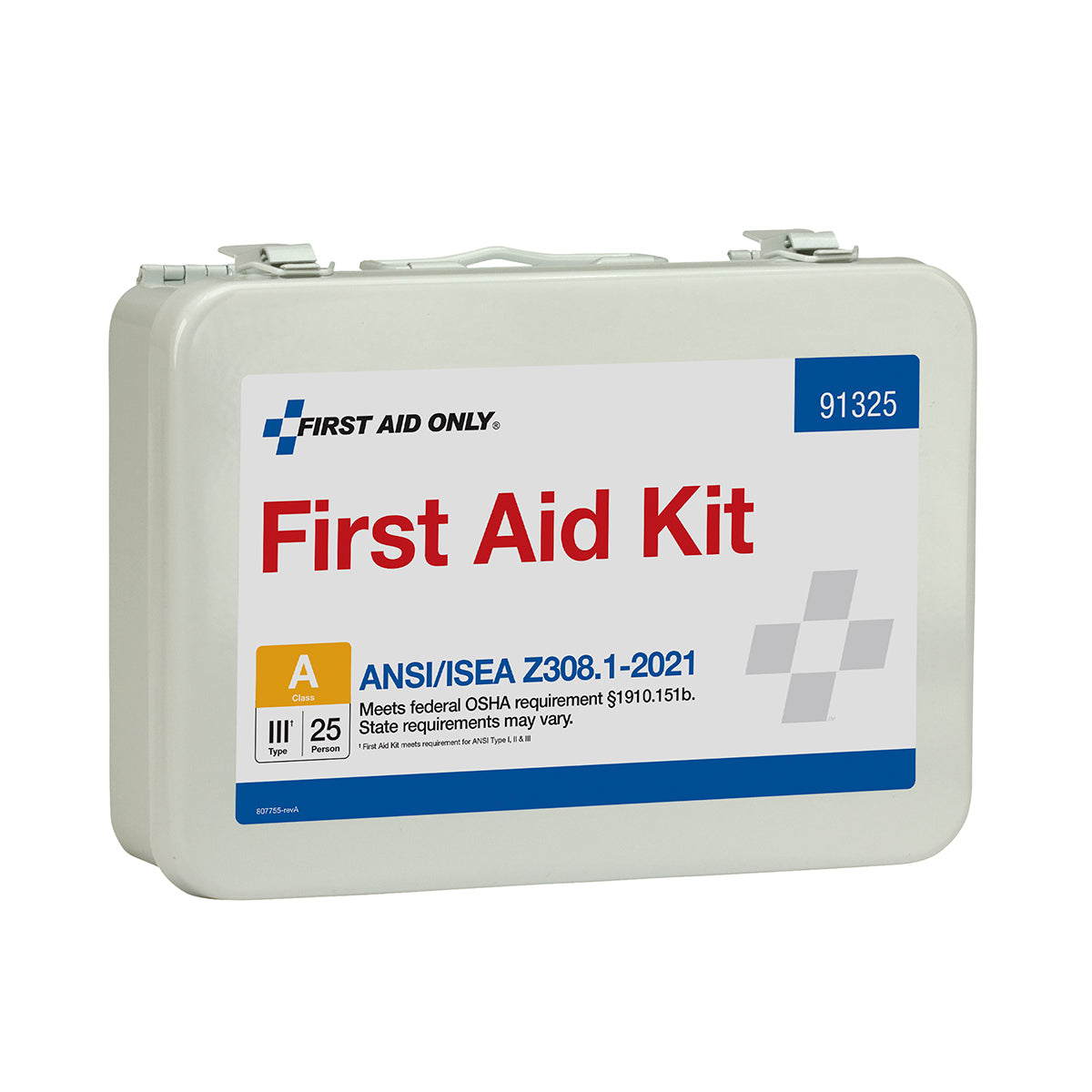 25 Person ANSI A Metal First Aid Kit ANSI 2021 – firstaidonly