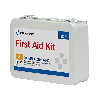 First Aid Only 25 Person ANSI A Metal Kit 2021 Compliant