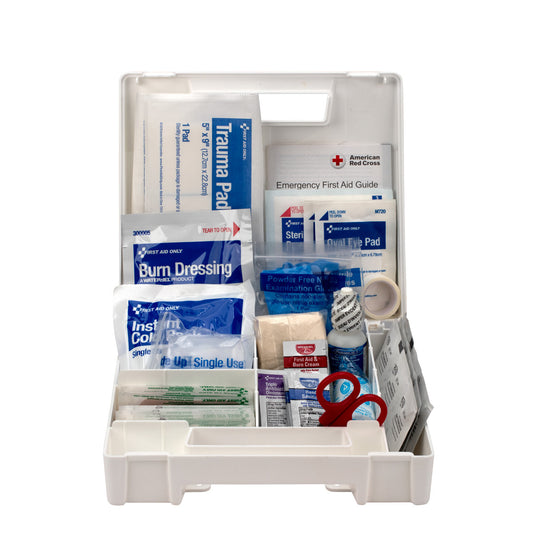 First Aid Only 25 Person Bulk Plastic ANSI A Kit with Dividers 2015 Compliant