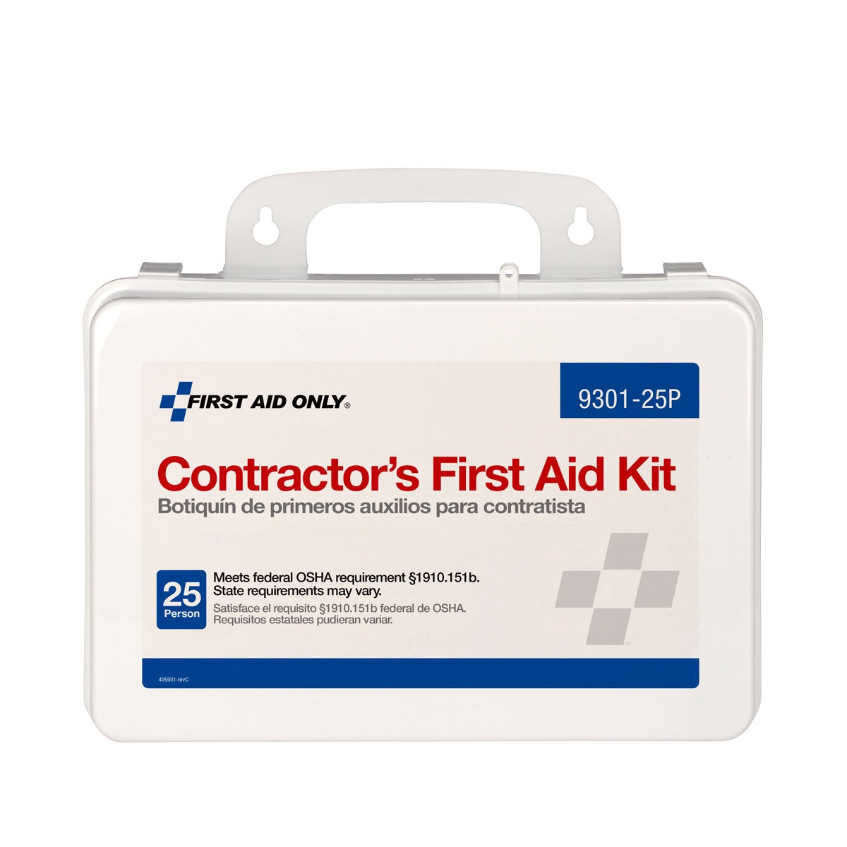 First Aid Only 25 Person Contractor Kit Plastic Case