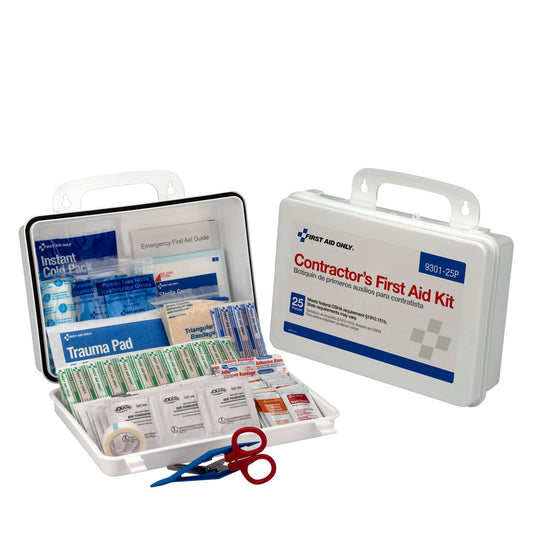 First Aid Only 25 Person Contractor Kit Plastic Case OSHA Compliant