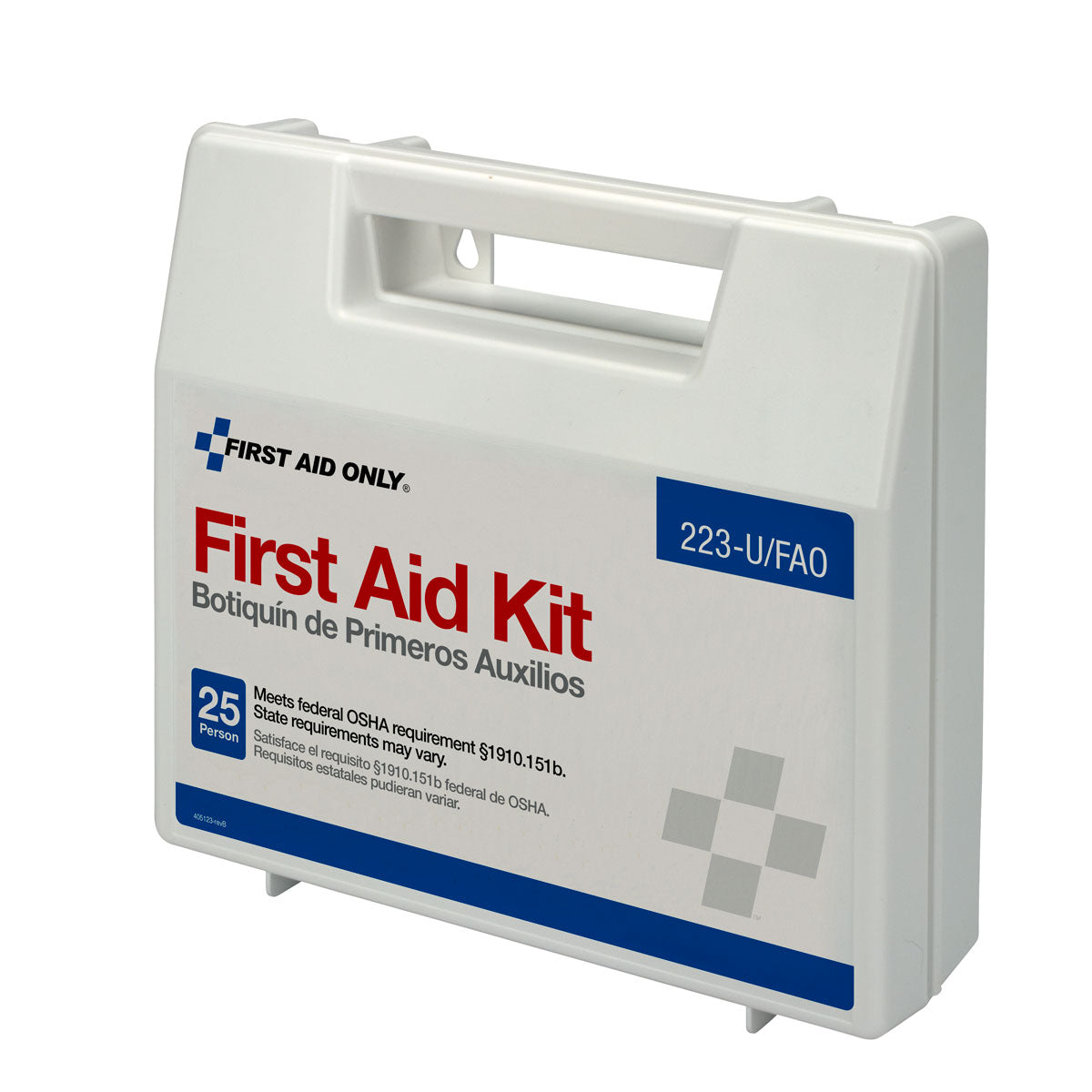 First Aid Only 25 Person Kit Plastic Case with Dividers OSHA Compliant