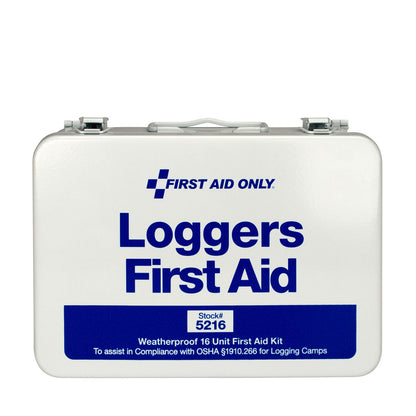 First Aid Only 25 Person Loggers Kit Metal Weatherproof Case OSHA Compliant