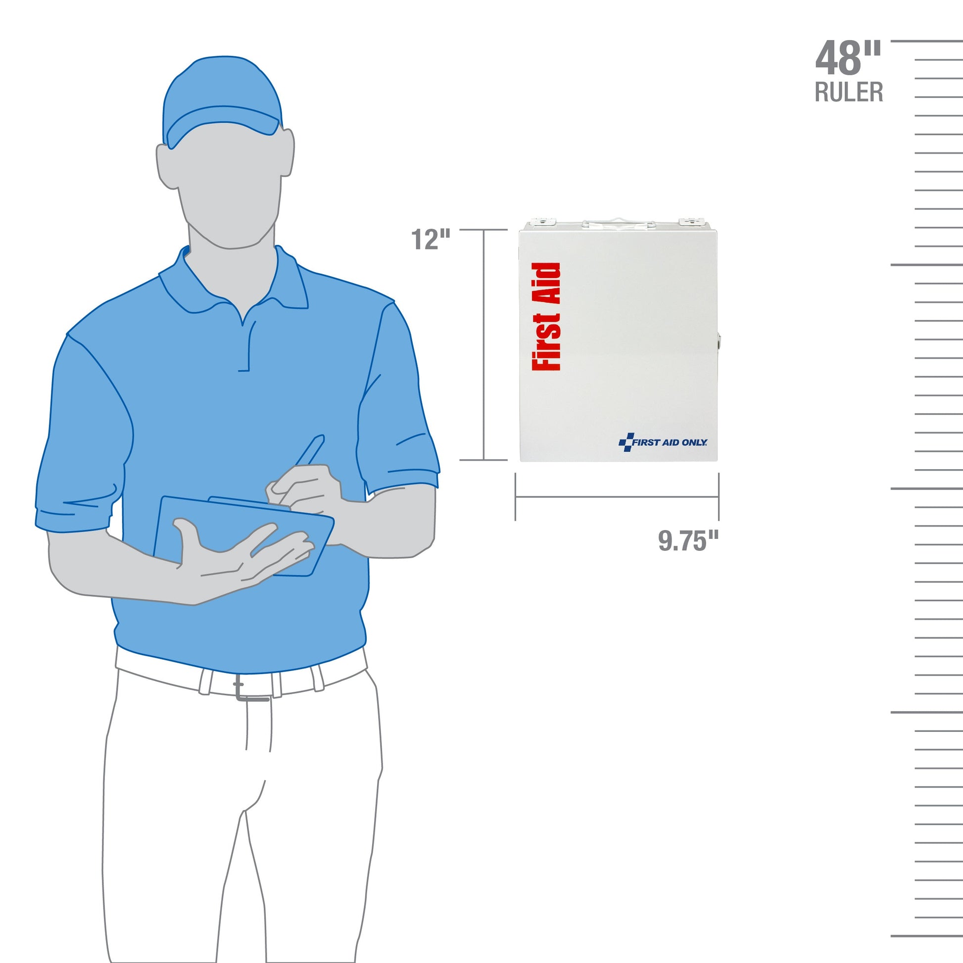 First Aid Only 25 Person Medium Metal SmartCompliance Cabinet without Medications