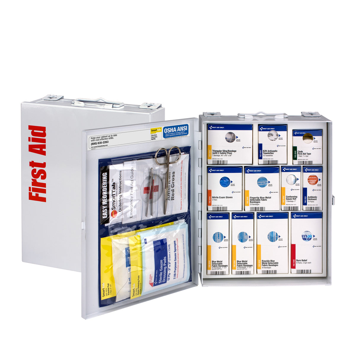 First Aid Only 25 Person Medium Metal SmartCompliance Food Service Cabinet without Medications