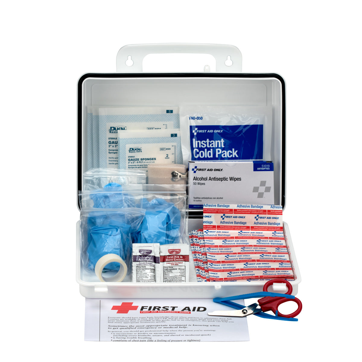 First Aid Only 25 Person Office Kit 130 Pieces Plastic Case OSHA Compliant