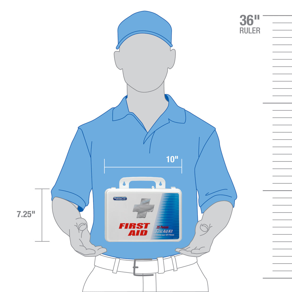 First Aid Only 25 Person Office Kit 130 Pieces Plastic Case OSHA Compliant