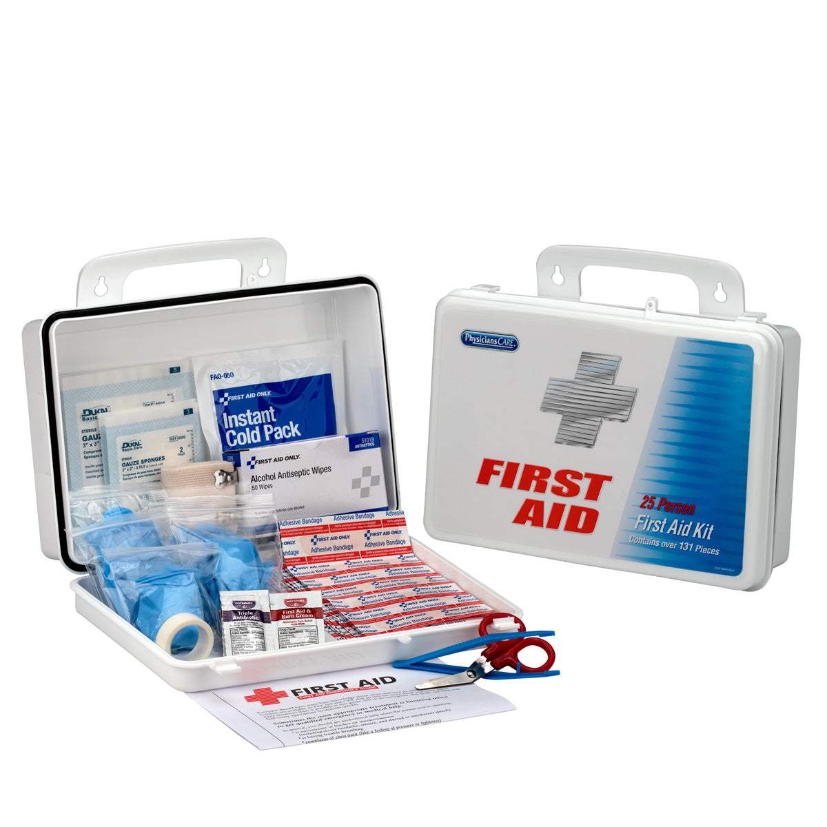 First Aid Only 25 Person Office Kit 135 Pieces Plastic Case OSHA Compliant