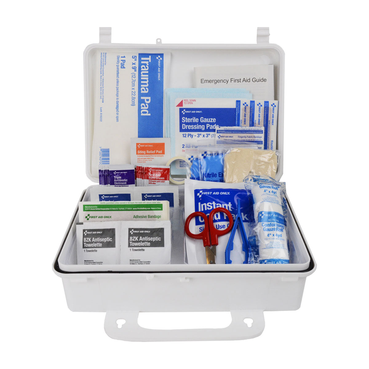 25 Person OSHA First Aid Kit Weatherproof Plastic Case – firstaidonly