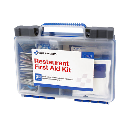 First Aid Only 25 Person Plastic Restaurant Kit OSHA Compliant