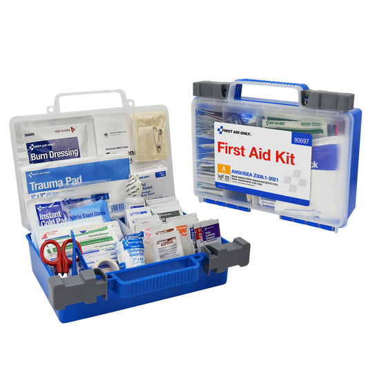 First Aid Only 25 Person Ready Care Small ANSI A Kit Plastic Case 2015 Compliant