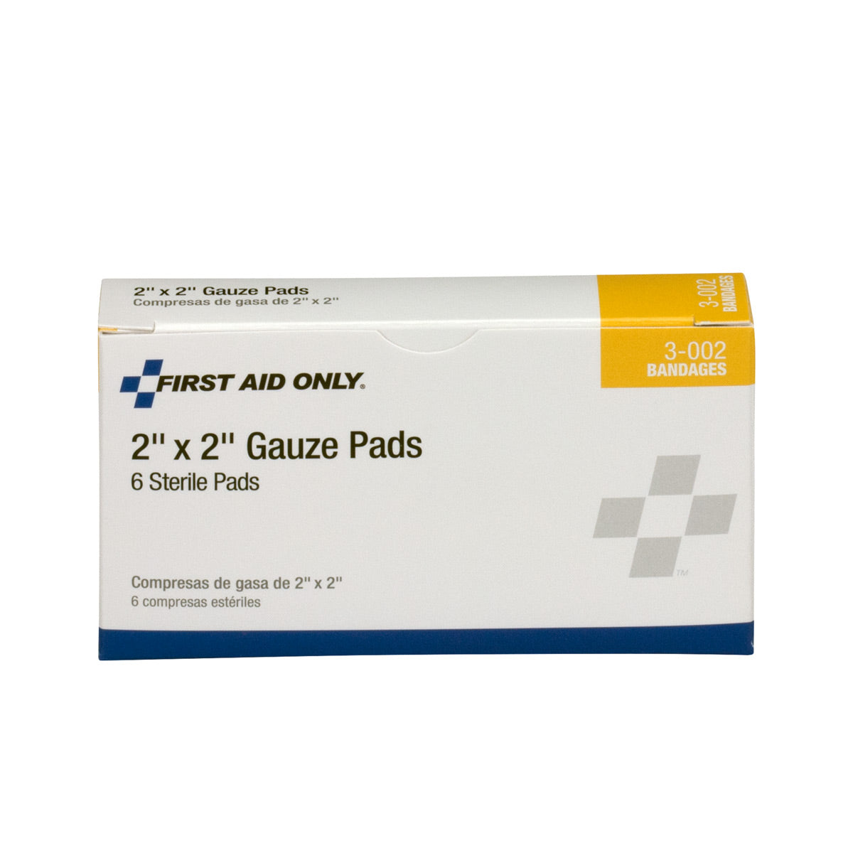 First Aid Only 2’’x2’’ Sterile Gauze Pads 6 Per Box