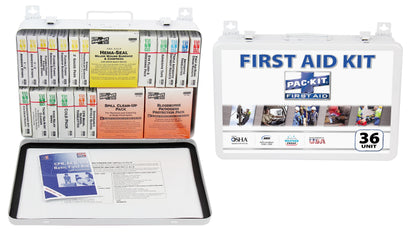 First Aid Only 36 Unit Kit with BBP and CPR Metal Case