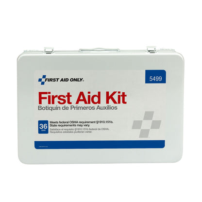 First Aid Only 36 Unit Kit with BBP and CPR Metal Case