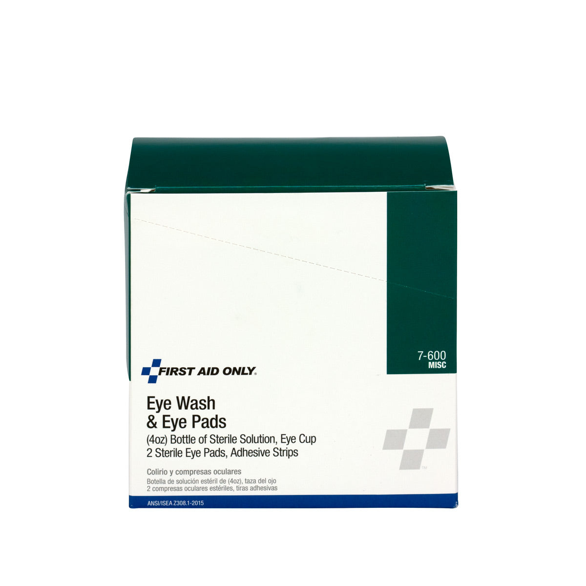 First Aid Only 4 Piece Eye Wash Kit - oz. Eyewash pads & Adhesive Strips 1 set/box