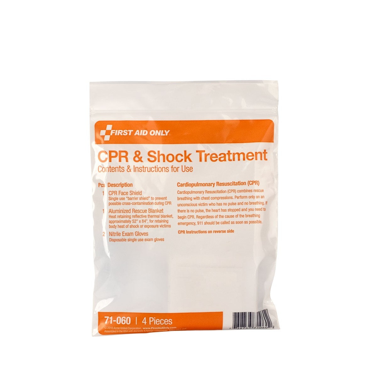 4 Piece First Aid Triage Pack - CPR and Shock Kit – firstaidonly