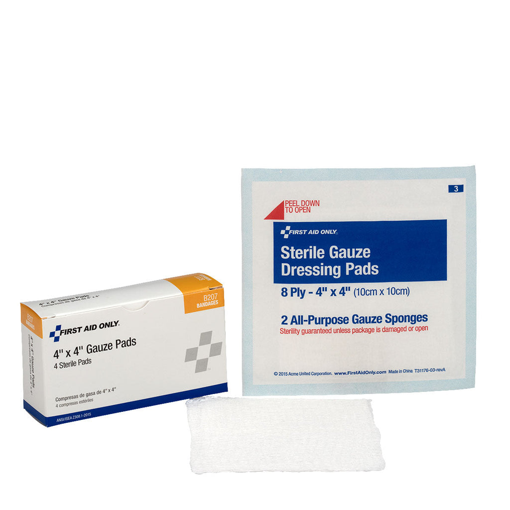 sterile gauze dressing 4"x 4" Sterile Gauze Pads, 4 Per Box