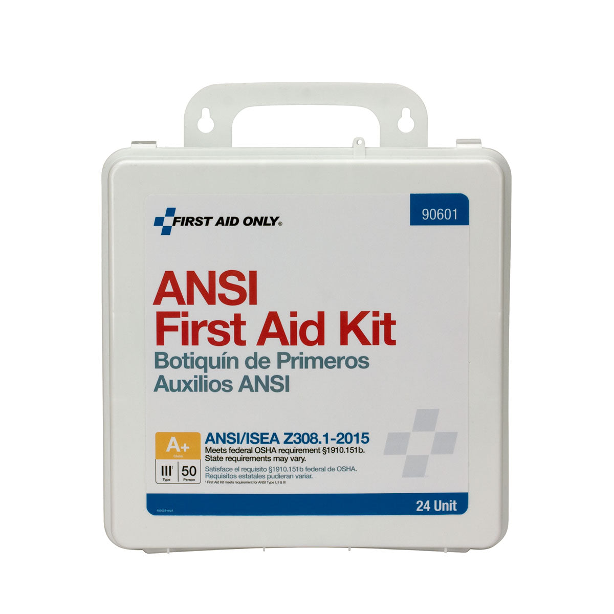 First Aid Only 50 Person 24 Kit Plastic Weatherproof Unit ANSI A+ Type III 2015 Compliant