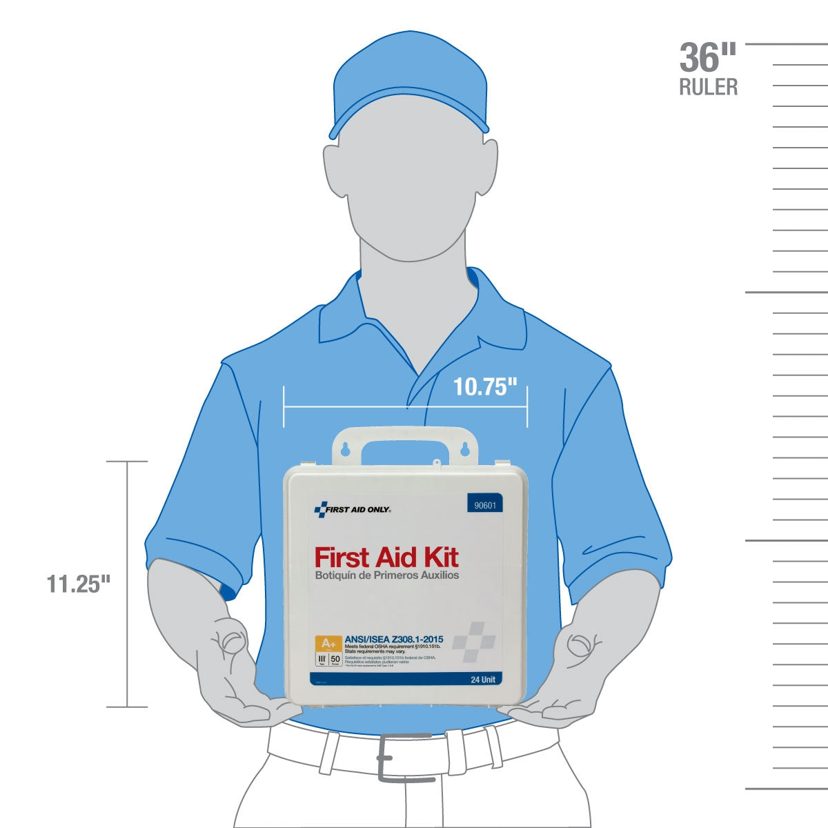 First Aid Only 50 Person 24 Kit Plastic Weatherproof Unit ANSI A+ Type III 2015 Compliant