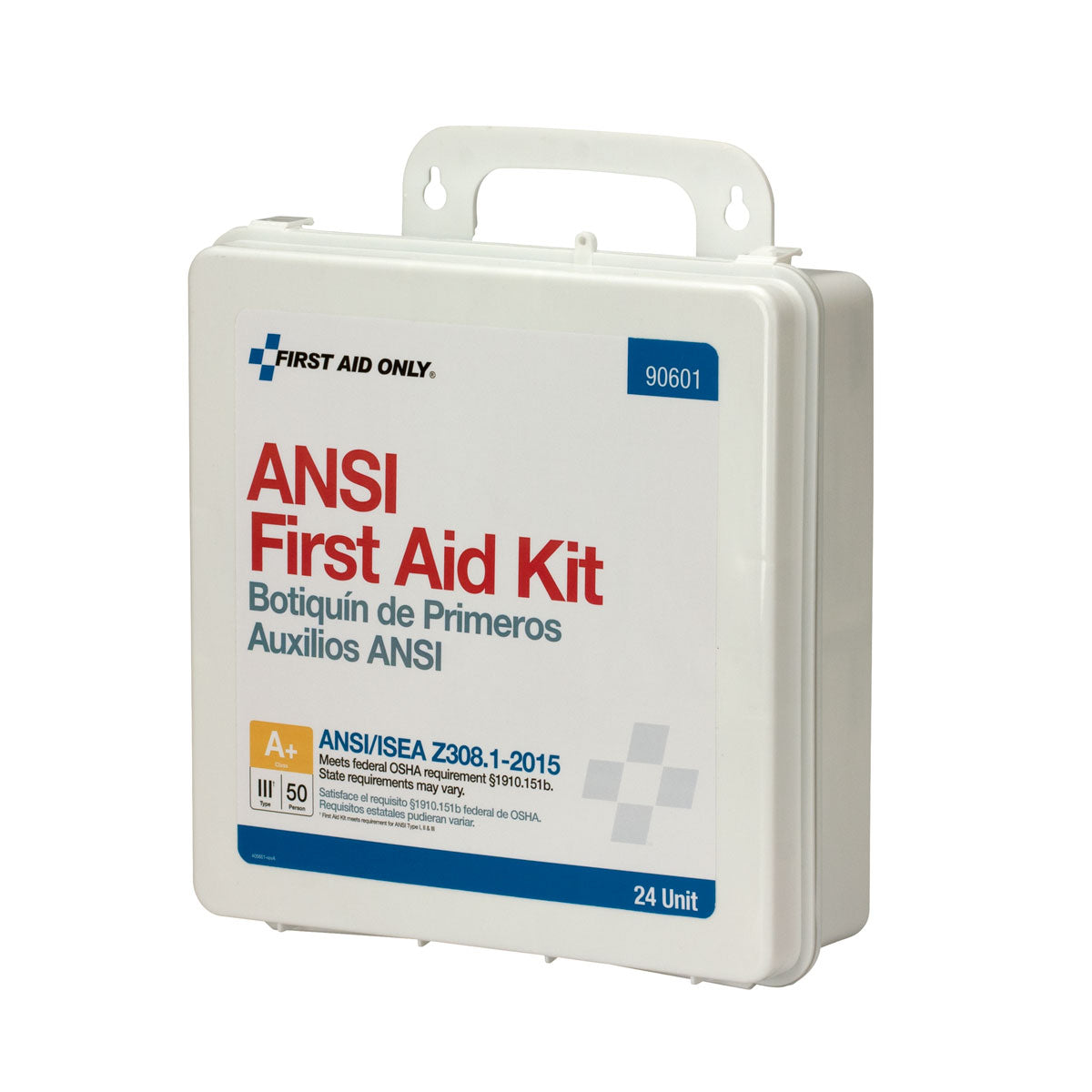 First Aid Only 50 Person 24 Kit Plastic Weatherproof Unit ANSI A+ Type III 2015 Compliant