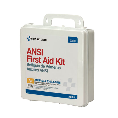 First Aid Only 50 Person 24 Kit Plastic Weatherproof Unit ANSI A+ Type III 2015 Compliant