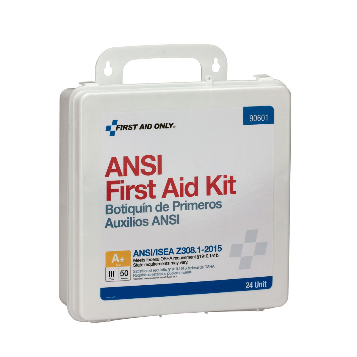 First Aid Only 50 Person 24 Kit Plastic Weatherproof Unit ANSI A+ Type III 2015 Compliant