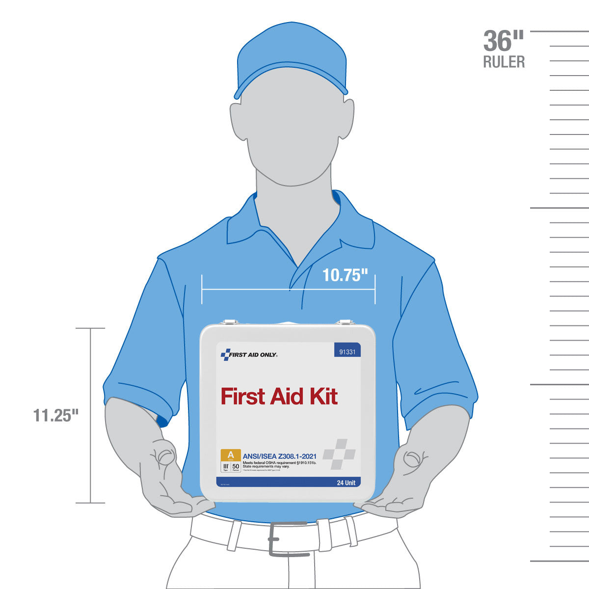 First Aid Only 50 Person ANSI A 24 Unit Metal Kit 2021 Compliant